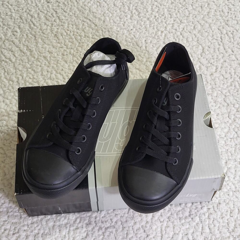 NEW in Box Lugz Stagger Lo Sneaker Womens Sneakers  Black    size 6.5 Wide